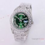 Replica Rolex Day Date Iced Out Watches Green Roman Dial_th.jpg